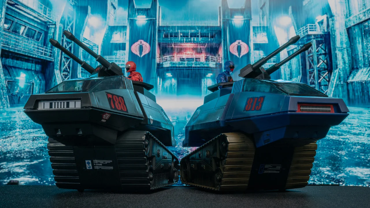 G.I. Joe Retro Cobra H.I.S.S. III Tank Walmart Exclusive Unboxing FuryPixel Horizontal Photo Comparison