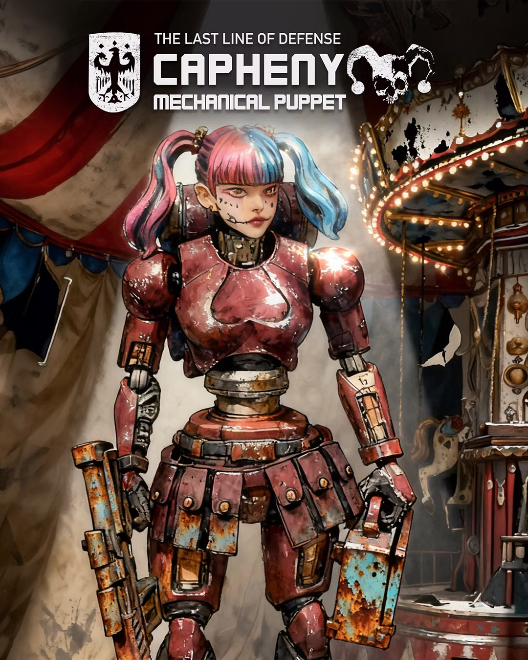Capheny Card Custom 118 scale Acid Rain World figures of The Smiling Ark built and painted by Aivan FuryPixel Vertical Photo