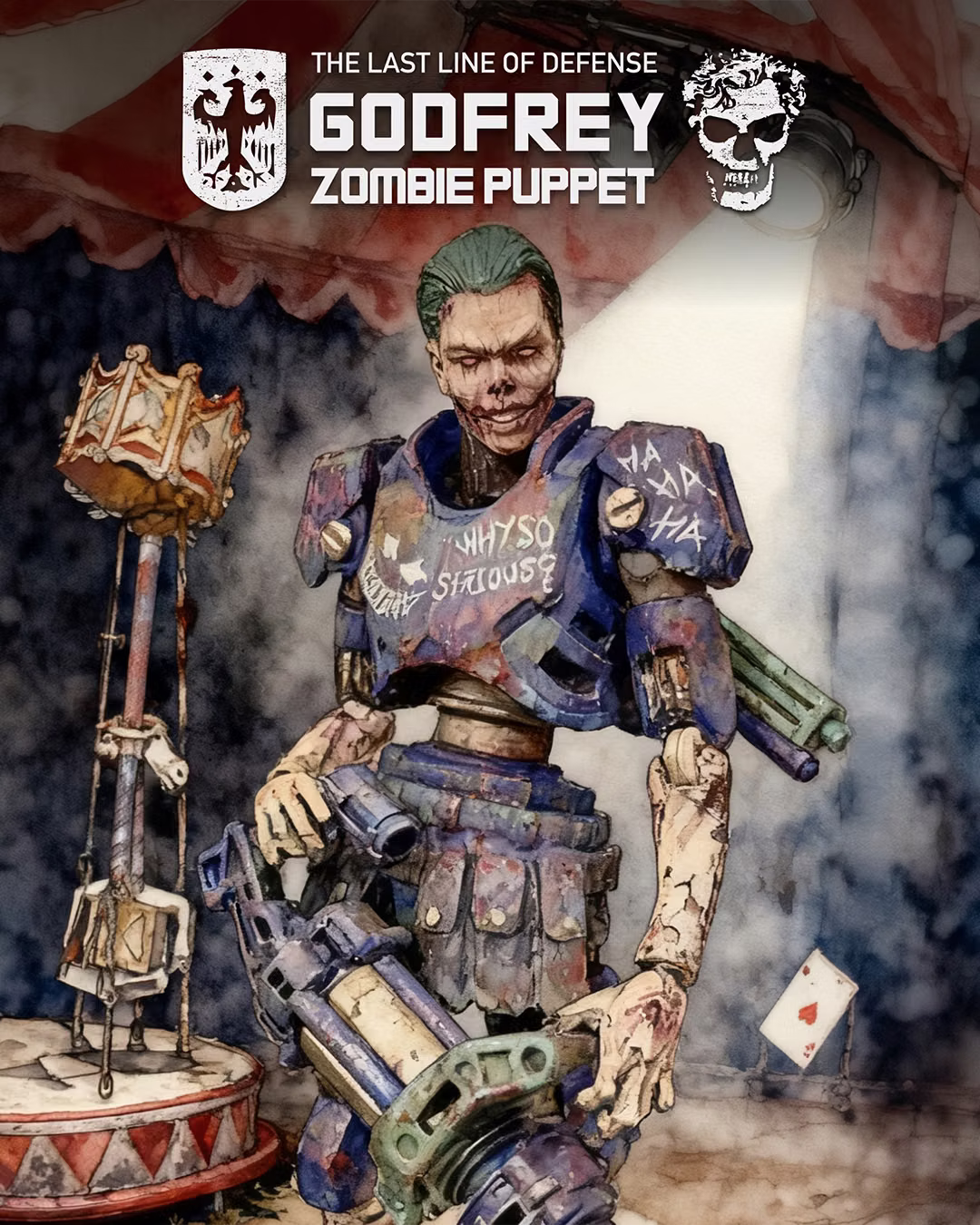 Godfrey Card Custom 118 scale Acid Rain World figures of The Smiling Ark built and painted by Aivan FuryPixel Vertical Photo
