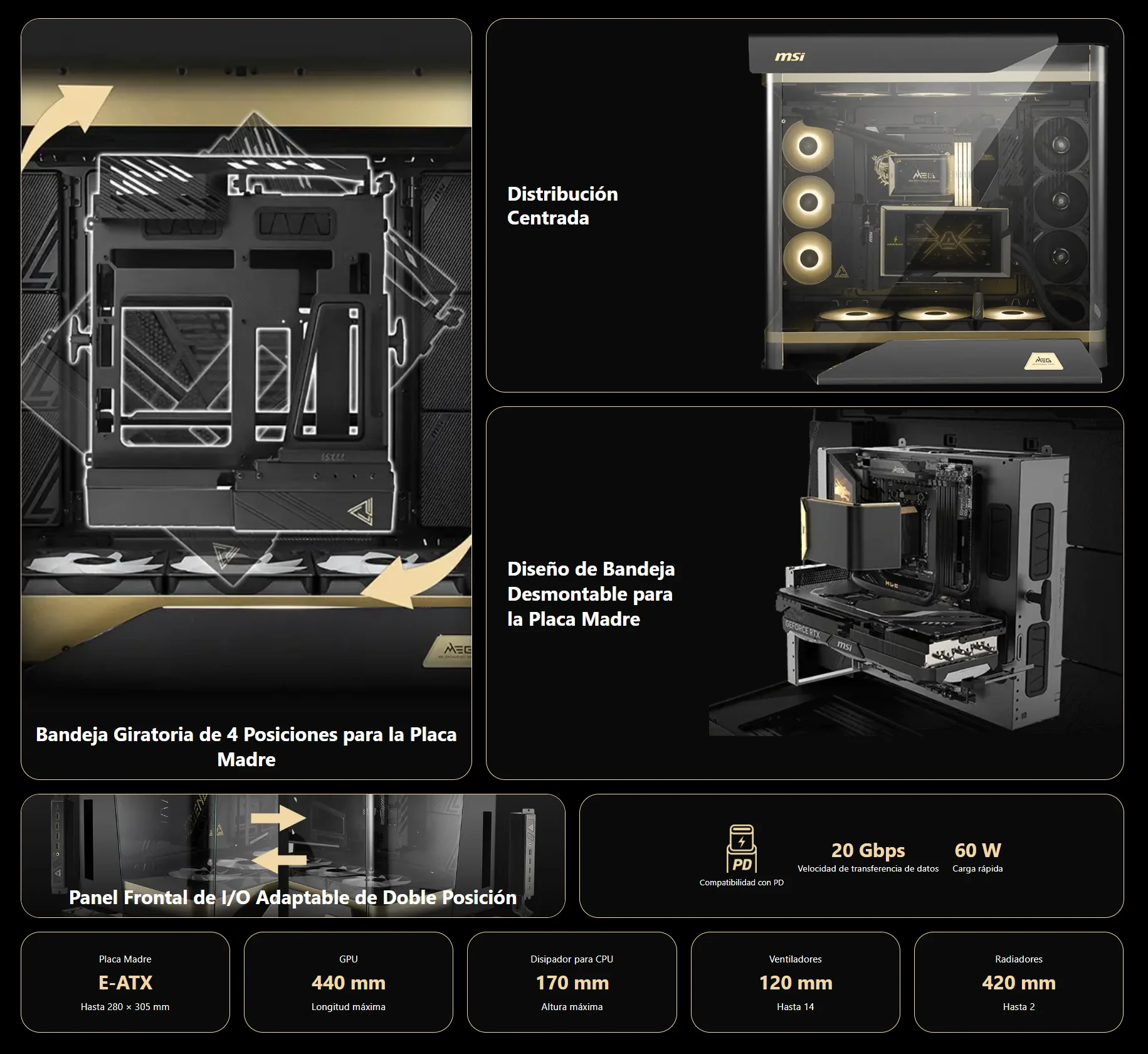 MSI MEG MAESTRO 900R: un gabinete señorial de 33 kilos con un “núcleo” que se vuelve testbench