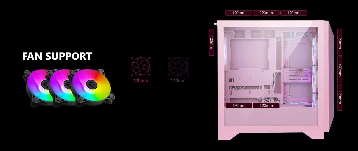 MSI MPG GUNGNIR 212R PZ PINK: un gabinete rosa que no sacrifica hardware por verse bonito